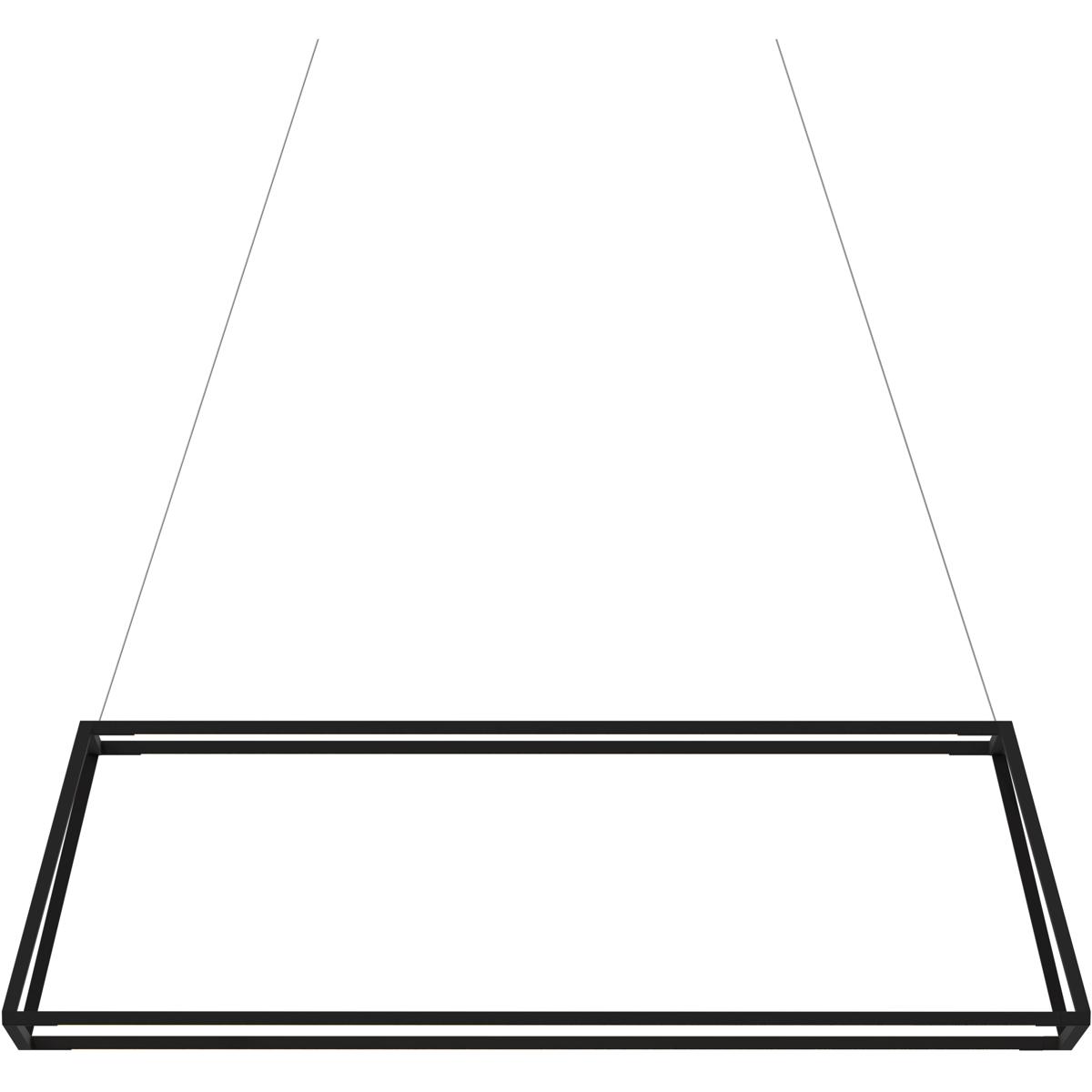 Koncept ZBP-38-RR-SW-MTB-CNP Z-Bar Rise LED 14 inch Matte black Pendant Ceiling Light, Rectangle